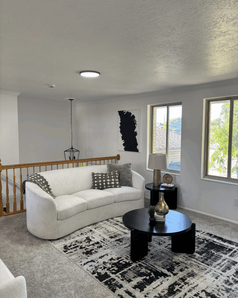 home stage living room couch